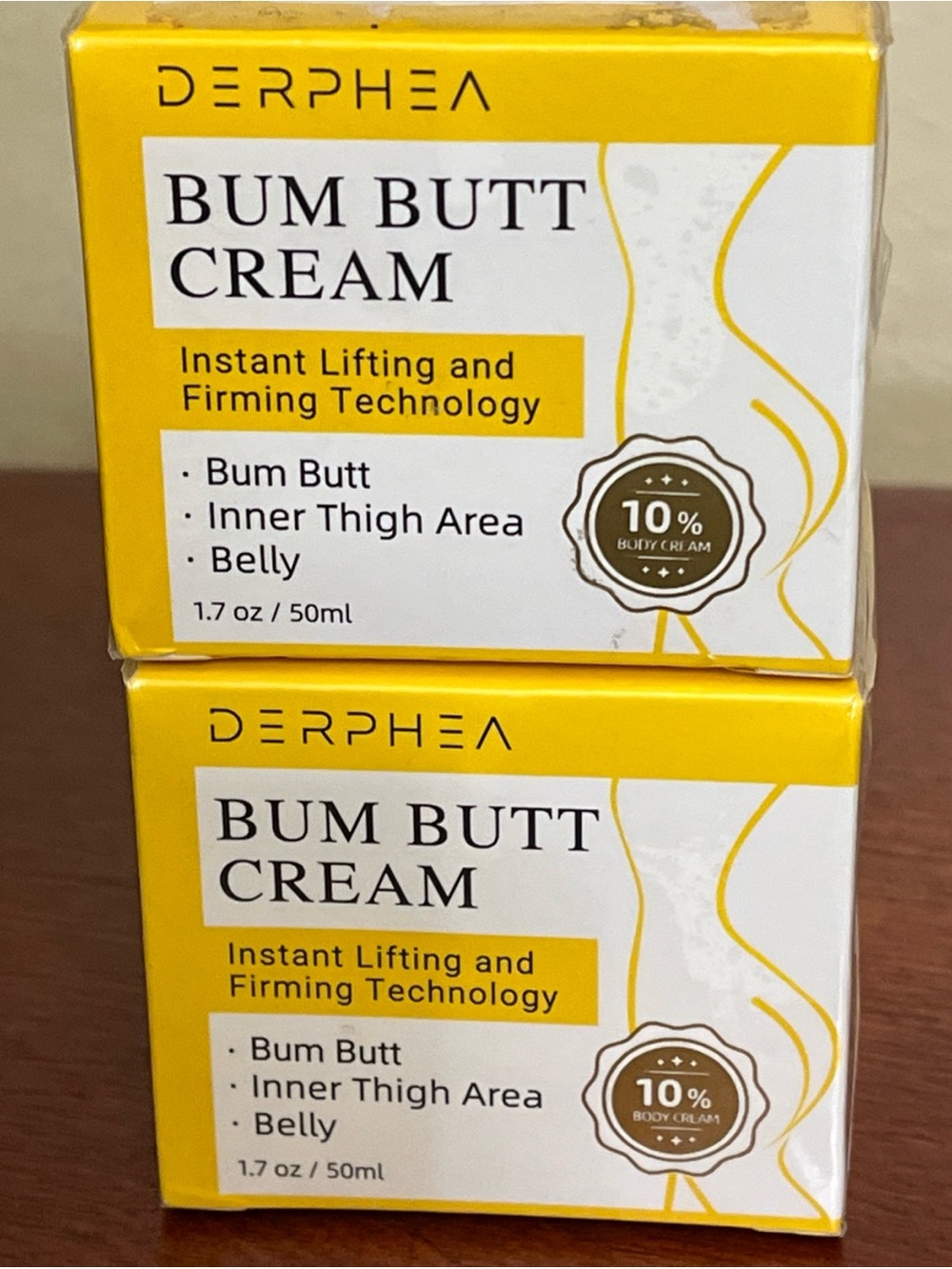 Derphea Bum butt cream instant lifting + firming bum thighs arms belly 2 pack
